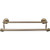 Top Knobs Edwardian Bath 18" Double Towel Bar - German Bronze - Plain Backplate - ED7GBZD