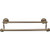 Top Knobs Edwardian Bath 18" Double Towel Bar - Ribbon Backplate, German Bronze - ED7GBZE