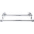 Top Knobs Edwardian Bath 18" Double Towel Bar - Polished Chrome - Hex Backplate - ED7PCB