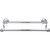 Top Knobs Edwardian Bath 18" Double Towel Bar - Polished Chrome - Ribbon Backplate - ED7PCE