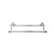 Top Knobs Edwardian Bath 24" Double Towel Bar - Polished Chrome - Hex Backplate - ED9PCB