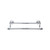 Top Knobs Edwardian Bath 30" Double Towel Bar - Polished Chrome - Ribbon Backplate - ED11PCE
