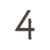 Atlas Modern Avalon #4 House Number - Aged Bronze, AVN4-O