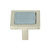 Atlas Spa Blue Square Door Knob 1 3/8 Inch - Brushed Nickel, 230-BLU-BRN