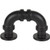 Atlas Steam Punk Finger Door Pull 1 5/16 Inch (c-c) - Matte Black, 366-BL