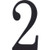 Atlas Traditionalist #2 House Number - Matte Black, TRN2-BL