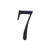 Atlas Traditionalist #7 House Number - Matte Black, TRN7-BL