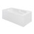Swiss Madison Ivy 54" x 30" Left Drain Soaking Alcove Corner Apron Bathtub - Glossy White with Integrated Overflow, Drain Included - SM-AB0901GW