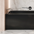 Swiss Madison Voltaire 54" x 30" Skirted Left Drain Soaking Apron Bathtub - Glossy Black - SM-AB557GB