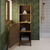 Swiss Madison Cascade 17" x 17" x 60" Freestanding Linen Cabinet - Brown Oak - SM-BC8601BO