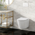 Swiss Madison Calice Wall-Hung Toilet Bundle 0.8/1.6 GPF Dual Flush - Glossy White with White Flush Plate - SM-WT2301GW