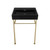 Swiss Madison Claire 24" Rectangle Matte Black Zero Hole Console Sink with Glossy Gold Legs - SM-CS1902GD-0MB Swiss Madison Claire 24" Rectangle Matte Black Zero Hole Console Sink with Glossy Gold Legs - SM-CS1902GD-0MB