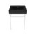 Swiss Madison Claire 24" Rectangle Matte Black Zero Hole Console Sink with Matte White Legs - SM-CS1902MW-0MB Swiss Madison Claire 24" Rectangle Matte Black Zero Hole Console Sink with Matte White Legs - SM-CS1902MW-0MB