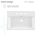 Swiss Madison Claire 24" Rectangle Wall-Mount Bathroom Sink with 8" Widespread Holes, Glossy White - SM-WS332-3