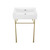 Swiss Madison Claire 24" Rectangle Zero Hole Console Sink with Glossy Gold Legs - SM-CS1902GD-0 Swiss Madison Claire 24" Rectangle Zero Hole Console Sink with Glossy Gold Legs - SM-CS1902GD-0