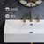 Swiss Madison Claire 30" Rectangle Wall-Mount Bathroom Sink with 8" Widespread Holes, Glossy White - SM-WS333-3