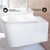 Swiss Madison Concorde Wall-Hung Toilet Bundle 0.8/1.6 GPF Dual Flush - Glossy White with White Flush Plate - SM-WT0201GW