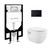 Swiss Madison Ivy Wall-Hung Toilet Bundle 0.8/1.6 GPF Dual Flush - Glossy White with Black Flush Plate - SM-WT0903GW
