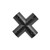 Swiss Madison Monaco 15.75" Cross 4 way connector - Matte Black - SM-CSP44MB
