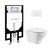 Swiss Madison Monaco Wall-Hung Toilet Bundle 0.8/1.6 GPF Dual Flush - Glossy White with White Flush Plate - SM-WT1001GW Swiss Madison Monaco Wall-Hung Toilet Bundle 0.8/1.6 GPF Dual Flush - Glossy White with White Flush Plate - SM-WT1001GW