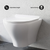 Swiss Madison Monaco Wall-Hung Toilet Bundle 0.8/1.6 GPF Dual Flush - Glossy White with White Flush Plate - SM-WT1001GW