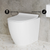 Swiss Madison St. Tropez Back-to-Wall Toilet Bundle 0.8/1.6 GPF Dual Flush - Glossy White with White Flush Plate - SM-WT0803GW