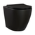 Swiss Madison St. Tropez Back-to-Wall Toilet Bundle 0.8/1.6 GPF Dual Flush - Matte Black with Black Flush Plate - SM-WT0804MB