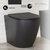 Swiss Madison St. Tropez Back-to-Wall Toilet Bundle 0.8/1.6 GPF Dual Flush - Matte Black with Black Flush Plate - SM-WT0804MB