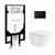 Swiss Madison St. Tropez Wall-Hung Toilet Bundle 0.8/1.6 GPF Dual Flush - Glossy White with Black Flush Plate - SM-WT0802GW Swiss Madison St. Tropez Wall-Hung Toilet Bundle 0.8/1.6 GPF Dual Flush - Glossy White with Black Flush Plate - SM-WT0802GW
