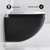 Swiss Madison St. Tropez Wall-Hung Toilet Bundle 0.8/1.6 GPF Dual Flush - Matte Black with Brass Flush Plate - SM-WT0802MB