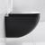 Swiss Madison St. Tropez Wall-Hung Toilet Bundle 0.8/1.6 GPF Dual Flush - Matte Black with Brass Flush Plate - SM-WT0802MB