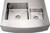 Whitehaus WHNCMDAP3629 36" Noah Commercial Double Bowl Arched Front Kitchen Apron Sink - Brushed Stainless Steel