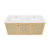 Swiss Madison Classe 48" Wall-Mounted Bathroom Vanity - Natural Oak with White Double Basin Sink Top - SM-BV2807NO-D