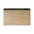 Swiss Madison Cascade 36" Wall-Mounted Bathroom Vanity - Natural Oak with Black 3-Hole Widespread Sink Top - SM-BV8602NO-3WMB