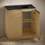 Swiss Madison St. Tropez 36" Freestanding Bathroom Vanity - Natural Oak with Black Sink Top - SM-BV0802NO-MB