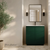 Swiss Madison St. Tropez 36" Freestanding Bathroom Vanity - Green Oak with White Sink Top - SM-BV0802GA