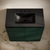 Swiss Madison St. Tropez 36" Freestanding Bathroom Vanity - Green Oak with Black 3-Hole Widespread Sink Top - SM-BV0802GA-3WMB