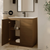 Swiss Madison St. Tropez 36" Freestanding Bathroom Vanity - Brown Oak with White Sink Top - SM-BV0802BO