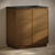 Swiss Madison St. Tropez 36" Freestanding Bathroom Vanity - Brown Oak with Black 3-Hole Widespread Sink Top - SM-BV0802BO-3WMB