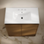 Swiss Madison St. Tropez 36" Freestanding Bathroom Vanity - Brown Oak with White 3-Hole Widespread Sink Top - SM-BV0802BO-3W