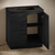 Swiss Madison St. Tropez 36" Freestanding Bathroom Vanity - Black Oak with Black 3-Hole Widespread Sink Top - SM-BV0802AO-3WMB