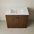Swiss Madison Lafayette 36" Freestanding Bathroom Vanity - Brown Oak with White 3-Hole Widespread Sink Top - SM-BV8001BO-3W