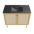 Swiss Madison Classe 36" Freestanding Bathroom Vanity - Natural Oak with Black 3-Hole Widespread Sink Top - SM-BV663NO-3MB
