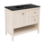 Swiss Madison Chateau 36" Freestanding Bathroom Vanity - White Oak with Black Sink Top - SM-BV0602WO-MB