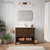 Swiss Madison Chateau 36" Freestanding Bathroom Vanity - Brown Oak with White Sink Top - SM-BV0602BO