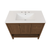 Swiss Madison Chateau 36" Freestanding Bathroom Vanity - Brown Oak with White 3-Hole Widespread Sink Top - SM-BV0602BO-3W