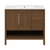 Swiss Madison Chateau 36" Freestanding Bathroom Vanity - Brown Oak with White 3-Hole Widespread Sink Top - SM-BV0602BO-3W
