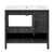 Swiss Madison Chateau 36" Freestanding Bathroom Vanity - Black Oak with White Sink Top - SM-BV0602AO