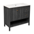 Swiss Madison Chateau 36" Freestanding Bathroom Vanity - Black Oak with White 3-Hole Widespread Sink Top - SM-BV0602AO-3W