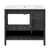 Swiss Madison Chateau 36" Freestanding Bathroom Vanity - Black Oak with White 3-Hole Widespread Sink Top - SM-BV0602AO-3W